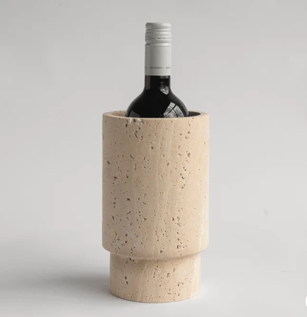 TRAVERTINE VASE - WINE COOLER