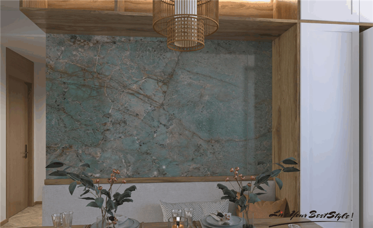 Wall Panel Stone New Amazon Green Sintered Stone Cladding Veneer price