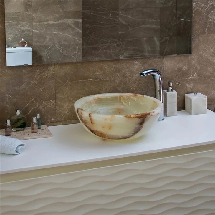 White Onyx Marble Bathroom Sink Table Top Basin Sink best