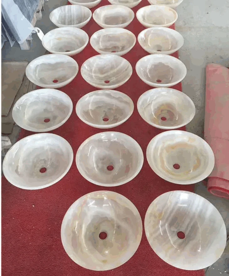 White Onyx Marble Bathroom Sink Table Top Basin Sink best