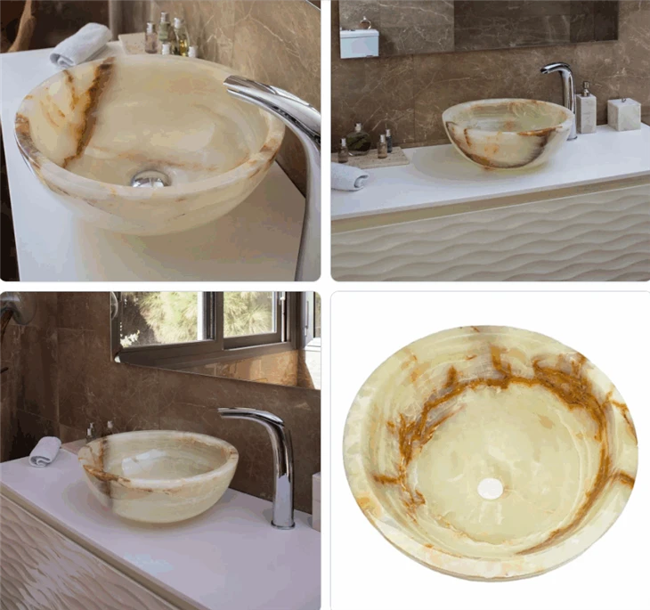 White Onyx Marble Bathroom Sink Table Top Basin Sink price