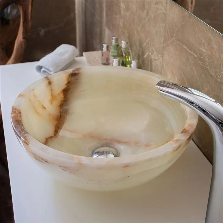White Onyx Marble Bathroom Sink Table Top Basin Sink price