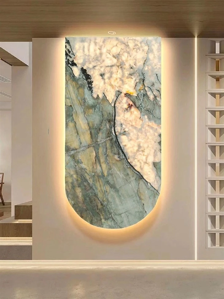 White Translucent Crystal Stone Cristallo Tiffany Quartzite Slabs factory