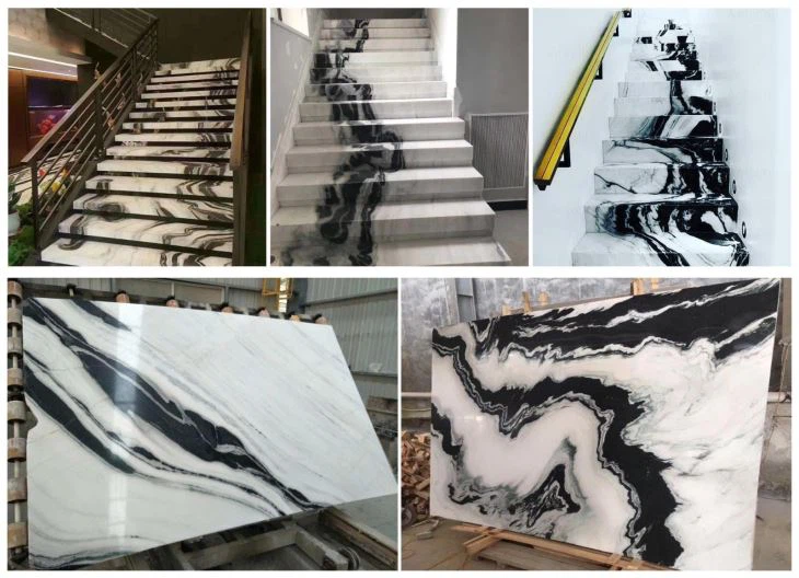 White Marble Panda White Book Match Marble