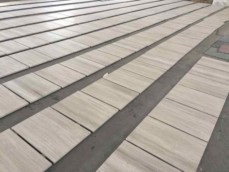 White Wood Marble For Hotel Floor