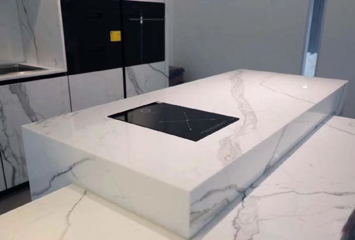 Calacatta Nano Crystalized Glass Countertops
