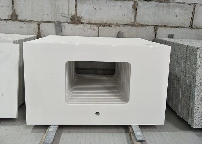 White Color Quartz Vanity Top