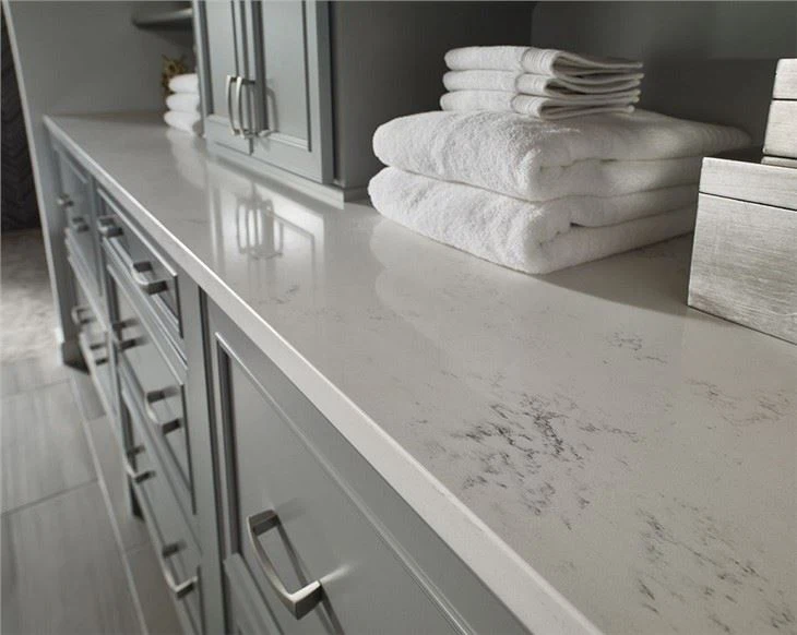 Carrara marmi quartz vanity top