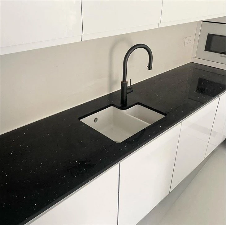 Black Galaxy Quartz worktop