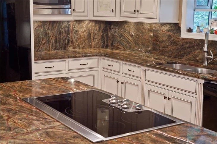 Rainforest Brown Granite Kitchen countertop