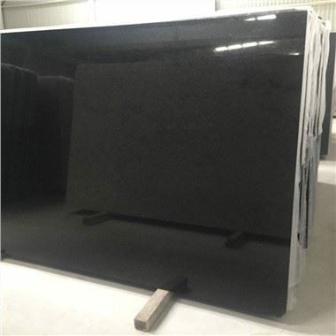 Jet black granite slab