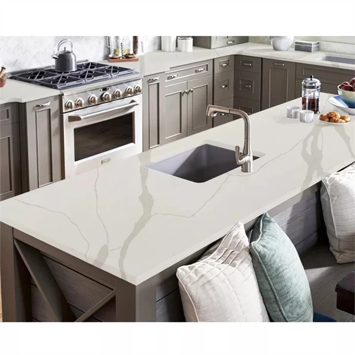  White  Quartz  Kitchen Countertops
