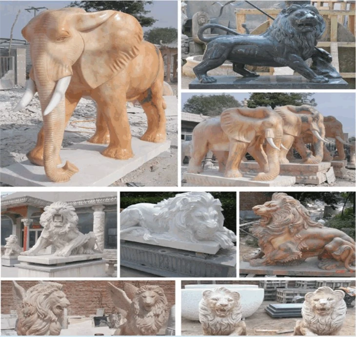 Hand Carved Stone Animal Garden Sculpture For Sale