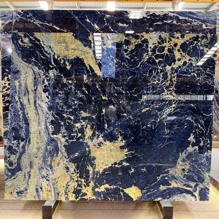 Natural stone sodalite azul marble slab blue bahia granite natural brazilian lapis lazuli azul namibia