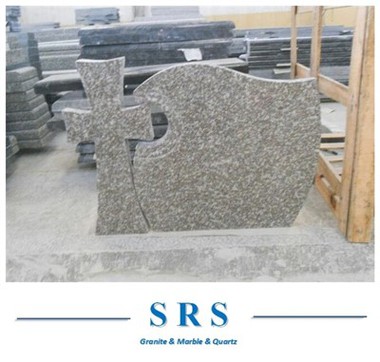Chinese Granite Headstone And Tombstone With Crossing Design